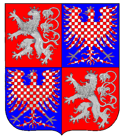 Wielkie godło Protektoratu Czech i Moraw wprowadzone 19 września 1939r. Na tarczy znajduje się czeski lew i morawski orzeł.