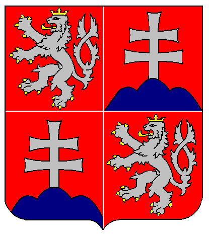 Godło Czeskiej i Słowackiej Republiki Federacyjnej wprowadzone w 1990 r., które obowiązywało do końca 1992 r.